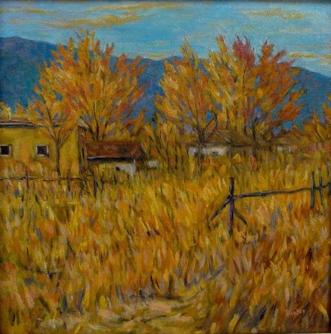 The Golden Hour 14x14 $750 at Hunter Wolff Gallery